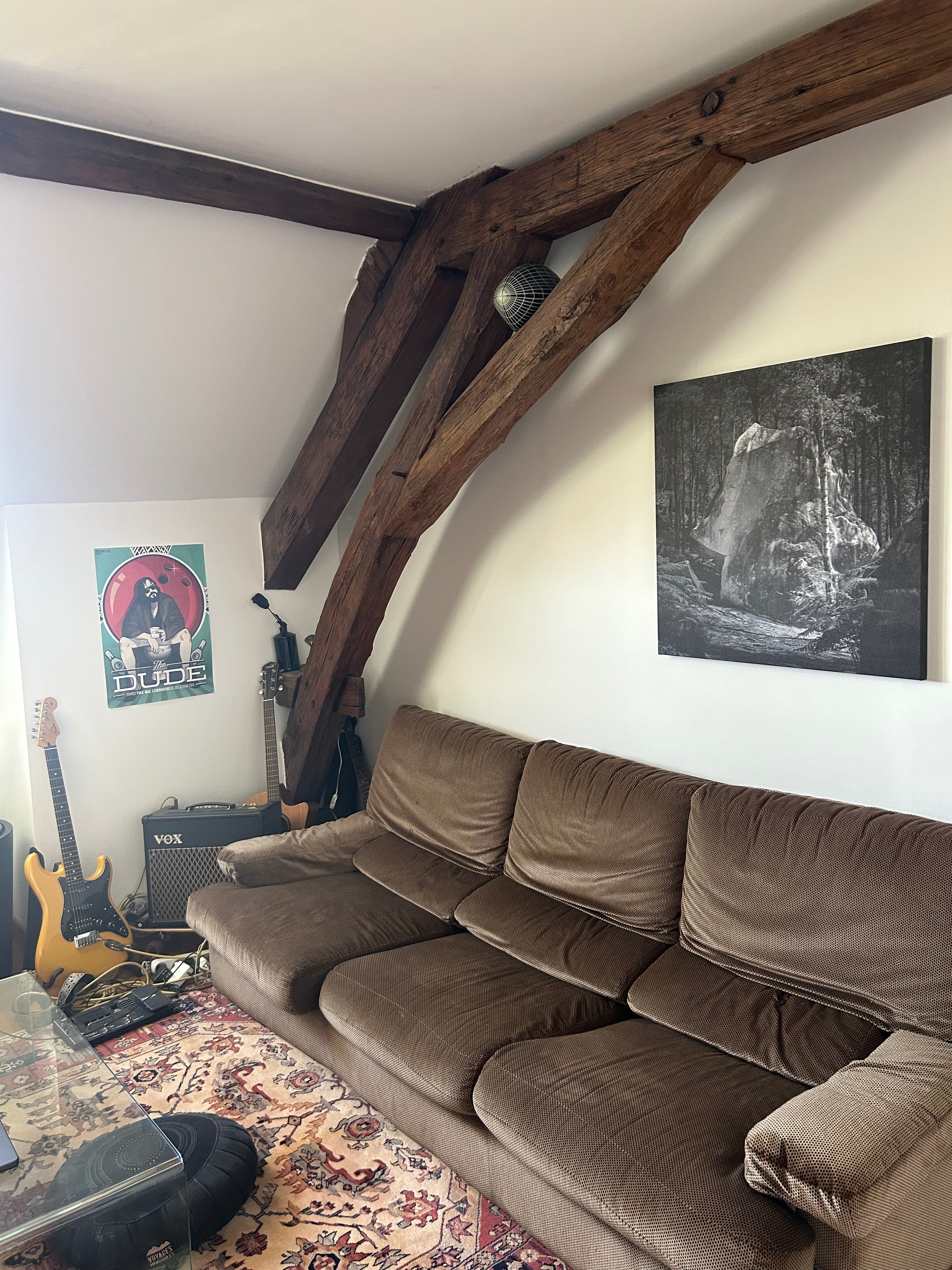 Bleau Archive 7 L'Ultime Secret 7A+ canvas featuring the iconic Fontainebleau boulder climb